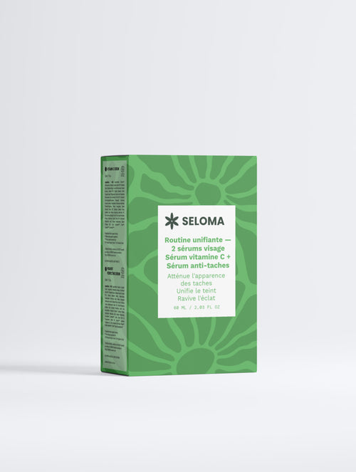 Coffret Duo Sérums Anti-Taches SELOMA : routine unifiante visage, sérum vitamine C et sérum anti-taches, 2 × 30 ml